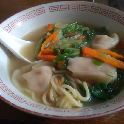 麺も入れて、がっつり美味しく頂きました(^_^)ﾉありがとうございます！ごま油が良い仕事しますね～。